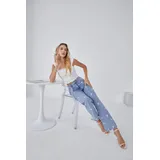 Jeans(D) Genere Jeans Larghi Donna Quattro stagioni Made in Cina Tempo libero Colore Unico Standard — foto 4