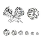 Set di 20 Orecchini a Bottone con Zirconia 8mm — foto 3
