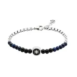 Bracciali Uomo a Catena con Rosa dei Venti e Perline in Pietra 19+3cm, Quattro stagioni Quotidiano Tempo libero Vari Colori — foto 1