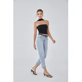 Jeans(D) Genere Jeans Larghi Donna Quattro stagioni Made in Cina Tempo libero Colore Unico Standard — foto 4