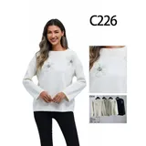 Pullover Pullover Donna Autunno/Inverno Made in Cina Quotidiano Colore Unico Standard — foto 1