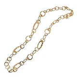 Collana Lunga a Catena con Inserti Rotondi e Ovali 88+6cm, Quattro stagioni Quotidiano Tempo libero Vari Colori — foto 1