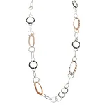 Collana Lunga a Catena con Inserti Rotondi e Ovali 88+6cm, Quattro stagioni Quotidiano Tempo libero Vari Colori — foto 4