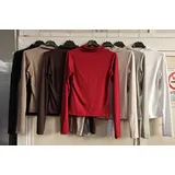 T-Shirt Donna Quattro stagioni Made in Cina Quotidiano Colore Unico Standard Monocromo — foto 4