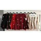Pullover Pullover Donna Autunno/Inverno Made in Italia Quotidiano Vari Colori Standard Cuori — foto 5