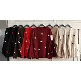 Pullover Pullover Donna Autunno/Inverno Made in Italia Quotidiano Vari Colori Standard Cuori — foto 4