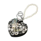 Mini Specchio Trucco Portachiavi Cuore con Strass, 7.5x7x2.8 cm, Quotidiano Tempo libero Da Viaggio Vari Colori — foto 4