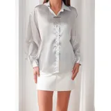 Camicia Camicia Donna Quattro stagioni Made in Italia Quotidiano Colore Unico Standard — foto 3