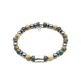 Bracciali Uomo Elastico con Perline in Pietra, Spessore Pietra 6.5mm, Quattro stagioni Tempo libero Quotidiano — foto 1