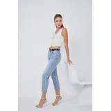 Jeans(D) Genere Jeans Larghi Donna Quattro stagioni Made in Cina Tempo libero Colore Unico Standard — foto 1