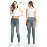 Jeans Skinny Donna Quattro stagioni Made in Cina Quotidiano Colore Unico Standard — foto 1