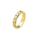 Anello Piatto a Traforo Quadrato con Strass — foto 3