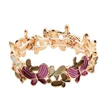 Bracciale Elastico Farfalle Smaltate con Strass — foto 3
