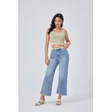 Jeans(D) Genere Jeans Larghi Donna Quattro stagioni Made in Cina Tempo libero Colore Unico Curvy(taglie forti) — foto 5