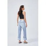Jeans(D) Genere Jeans Larghi Donna Quattro stagioni Made in Cina Tempo libero Colore Unico Curvy(taglie forti) — foto 4