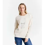 Felpa Felpa Donna Autunno/Inverno Made in Cina Quotidiano Colore Unico Standard — foto 1