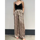Pantaloni Donna Quattro stagioni Made in Italia Quotidiano Colore Unico Multicolore — foto 3