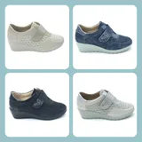 Sneakers(D) Genere Sneakers basse Donna Quattro stagioni Tempo libero Vari Colori Zeppe Tonda — foto 1