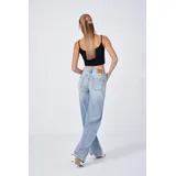 Jeans(D) Genere Jeans Larghi Donna Quattro stagioni Made in Cina Tempo libero Colore Unico Standard — foto 5