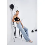 Jeans(D) Genere Jeans Larghi Donna Quattro stagioni Made in Cina Tempo libero Colore Unico Standard — foto 3