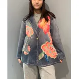 Suede blazer with paillettes — foto 1