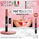 COSMI ROSSETTO LIQUIDO DUO BASE+GLOSS COL. 101, MADE IN ITALY — foto 1