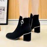 Stivaletti Tacchi Donna Autunno/Inverno Made in Cina Tempo libero Tacco Largo Tonda — foto 5