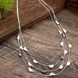 Collana Tre Fili con Pepite 40+5cm — foto 3