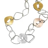 Collana Lunga a Catena con Anelli Intrecciati a Forma Irregolare 90+7cm, Quattro stagioni Quotidiano Tempo libero Vari Colori — foto 2