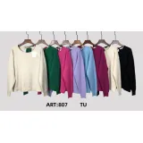 Pullover Pullover Donna Autunno/Inverno Made in Cina Quotidiano Vari Colori — foto 1