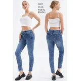 Jeans(D) Genere Jeans Skinny Donna Quattro stagioni Made in Cina Quotidiano Colore Unico Standard — foto 1