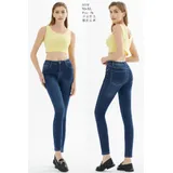 Jeans(D) Genere Jeans Skinny Donna Quattro stagioni Made in Cina Quotidiano Colore Unico Standard — foto 1