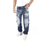 Jeans(U) Uomo Jeans Baggy Uomo Autunno/Inverno Made in Italia Tempo libero Colore Unico Standard — foto 1