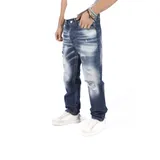 Jeans(U) Uomo Jeans Baggy Uomo Autunno/Inverno Made in Italia Tempo libero Colore Unico Standard — foto 3