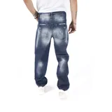 Jeans(U) Uomo Jeans Baggy Uomo Autunno/Inverno Made in Italia Tempo libero Colore Unico Standard — foto 4