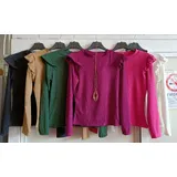 T-Shirt & Top(D) Genere T-Shirt Donna Quattro stagioni Made in Italia Quotidiano Vari Colori Standard — foto 3
