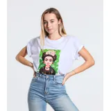 T-Shirt Donna Primavera/Estate  Quotidiano Colore Unico Standard — foto 5