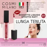 OFFERTA COSMI MILANO ROSSETTO LIQUIDO MATT N.311, MADE IN ITALY — foto 1