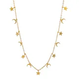 Collana Quattro stagioni Classica Con STELLA E MEZZALUNA 40+5cm — foto 4