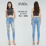 Jeans(D) Genere Jeans Skinny Donna Quattro stagioni Made in Cina Quotidiano Colore Unico Standard — foto 1