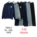 Tuta Sportive Uomo Autunno/Inverno Quotidiano Colori Casuale Curvy(taglie forti)  — foto 1