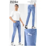 Jeans Slim Fit Uomo Primavera Made in Cina Quotidiano Colore Unico Standard — foto 1