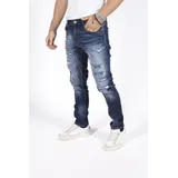 Jeans(U) Uomo Jeans Slim Fit Uomo Autunno/Inverno Made in Cina Tempo libero Colore Unico Standard — foto 3