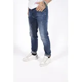 Jeans(U) Uomo Jeans Slim Fit Uomo Autunno/Inverno Made in Cina Tempo libero Colore Unico Standard — foto 3