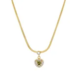 Collana Catena Snake con Ciondolo Zirconia Cuore 40+5cm — foto 5