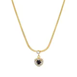 Collana Catena Snake con Ciondolo Zirconia Cuore 40+5cm — foto 4