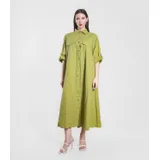 Vestiti Donna Primavera/Estate Made in Italia Quotidiano Colore Unico Standard Cotone — foto 1