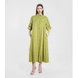 Vestiti Donna Primavera/Estate Made in Italia Quotidiano Colore Unico Standard Cotone — foto 5