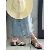 Sandali Classici Donna Primavera/Estate Made in Cina Tempo libero Zeppe Aperta — foto 1