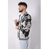 Camicie(U) Uomo Camicia Casual Uomo Estate Made in Italia Tempo libero Colore Unico Standard Bottoni — foto 3
